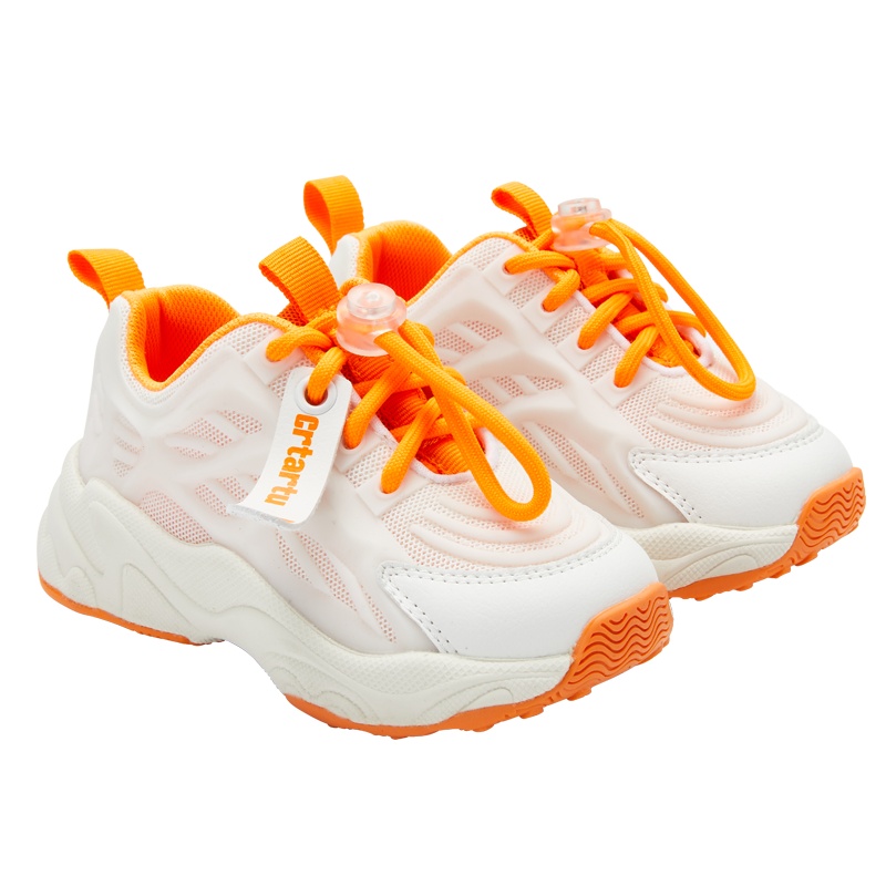 卡特兔女童鞋运动鞋2021新款春款男童鞋软底网红鞋老爹鞋儿童鞋子