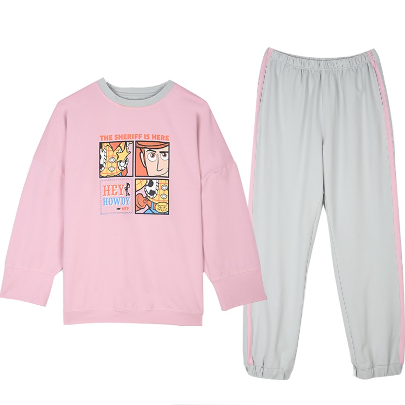 阪织屋睡衣套装女男情侣玩具总动员系列纯棉秋季新品长袖可爱家居服