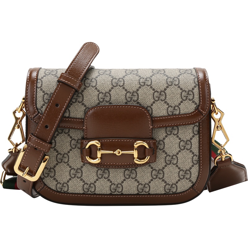 古驰 GUCCI 男女中性马衔扣1955系列帆布配皮单肩斜挎包迷你款 658574 HUHHG