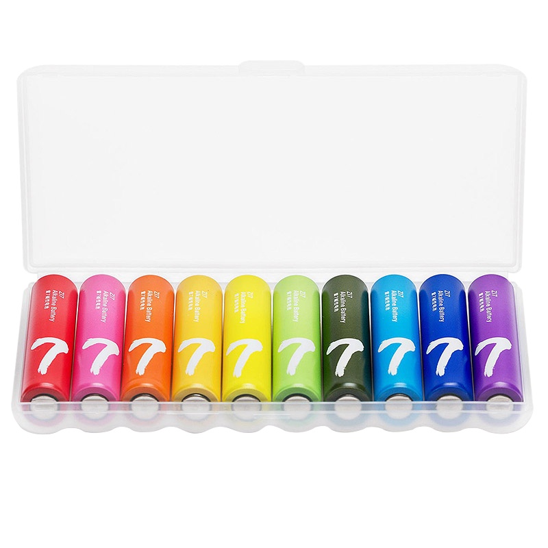 ZMI彩虹7号10粒碱性手机电池儿童玩具汽车电池空调遥控器小米鼠标1.5V七号干电池AAA适用于话筒游戏手柄智能门锁