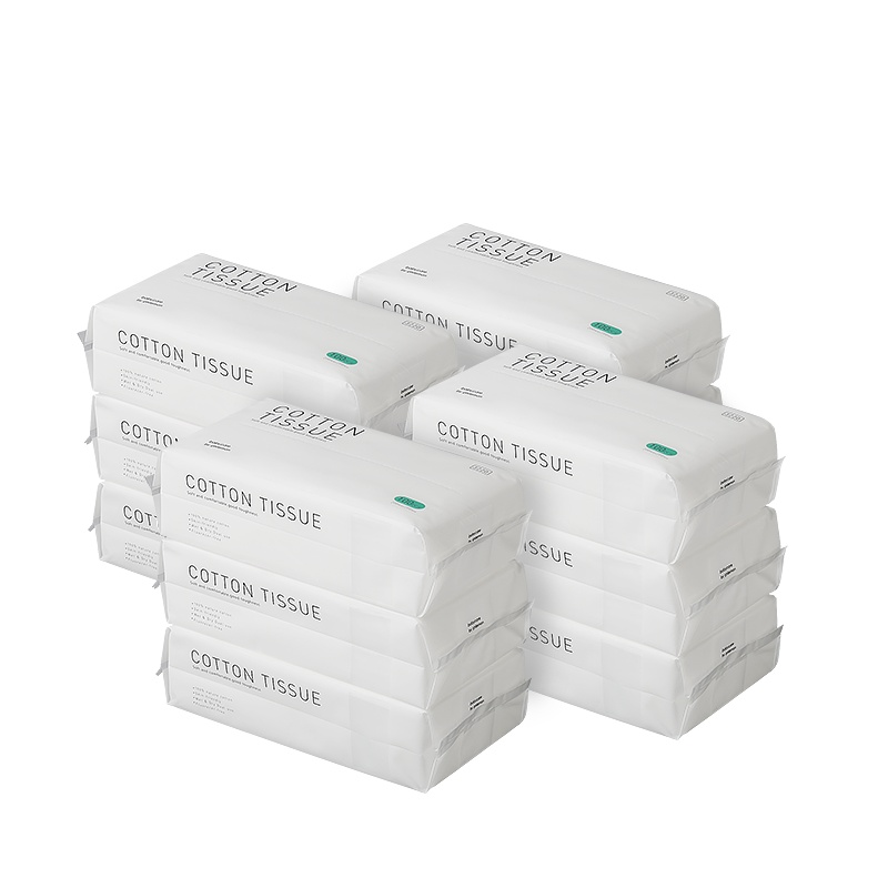 babycare婴儿棉柔巾宝宝干湿两用纯棉新生儿非湿纸巾 100抽*12包 （200*200mm）3220