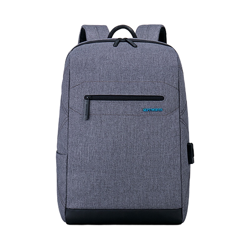 七匹狼(SEPTWOLVES)双肩包男牛津纺布背包电脑包商务休闲旅行背包