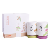 平安津村 药食同源食品礼盒装 百合 莲子 道地原材 高档礼品 健康礼品 2罐装小礼盒B