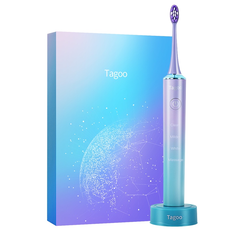 叹歌声波电动牙刷T30成人充电式牙刷 极光绿