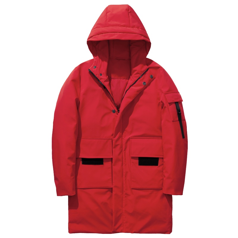 千纸鹤男装2019冬季新款男士帅气连帽羽绒服外套大衣冬装60218