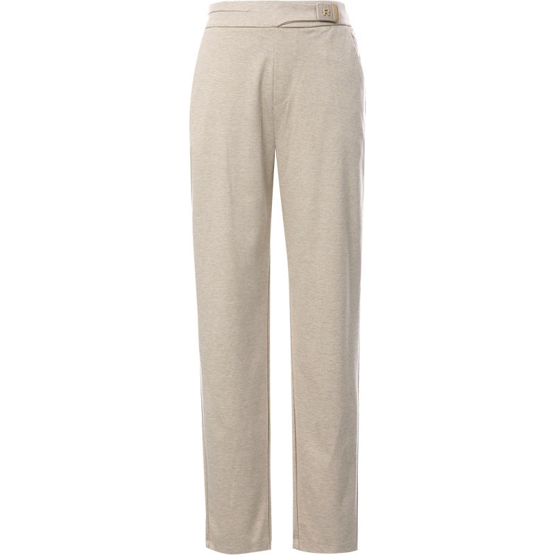 欧昵雪职业高腰罗马布显瘦哈伦裤女小脚九分烟筒裤