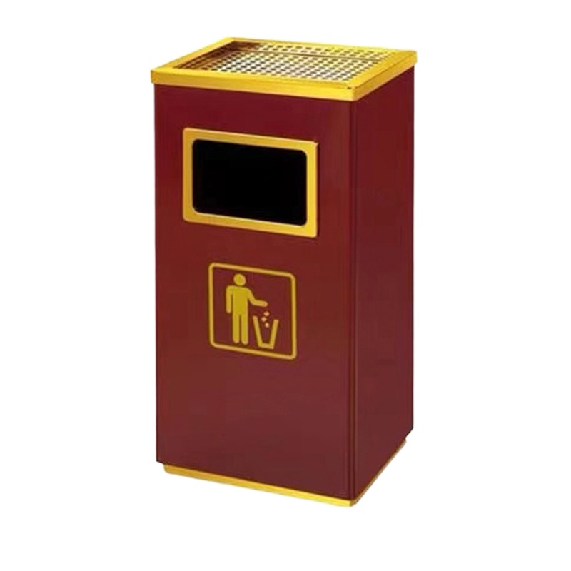 诚信达 大堂公共加厚垃圾桶 标准贵宾红投放垃圾标识不锈钢垃圾桶