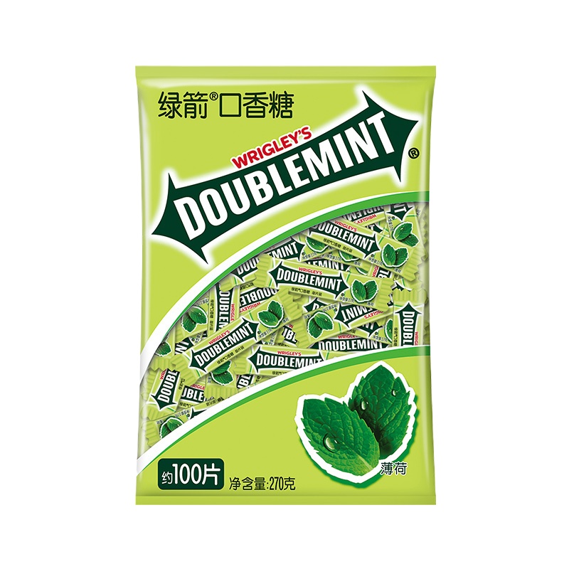 绿箭口香糖原味薄荷100片装*1袋