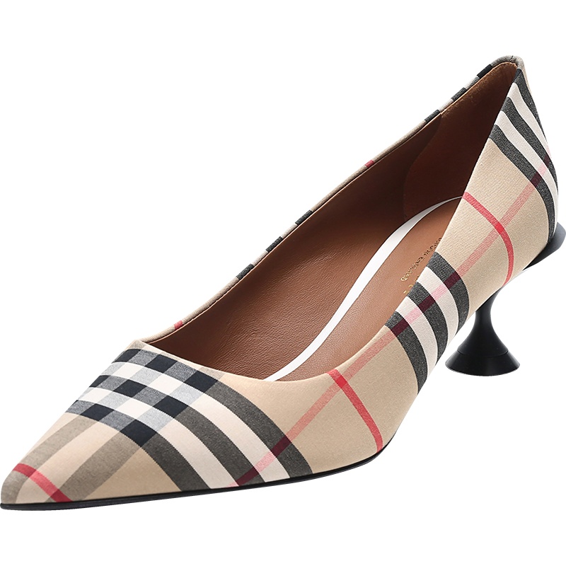 BURBERRY 博柏利 女款 织物尖头高跟鞋 80240751