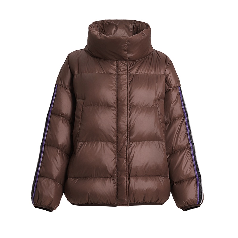 红袖毛呢大衣2019冬季新款女装甜美法式小香风珍珠双面呢大衣外套 米010