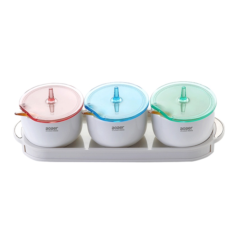 博堡 简艺陶瓷调味套装BDY-S007 选用陶瓷材质结实耐用安全健康