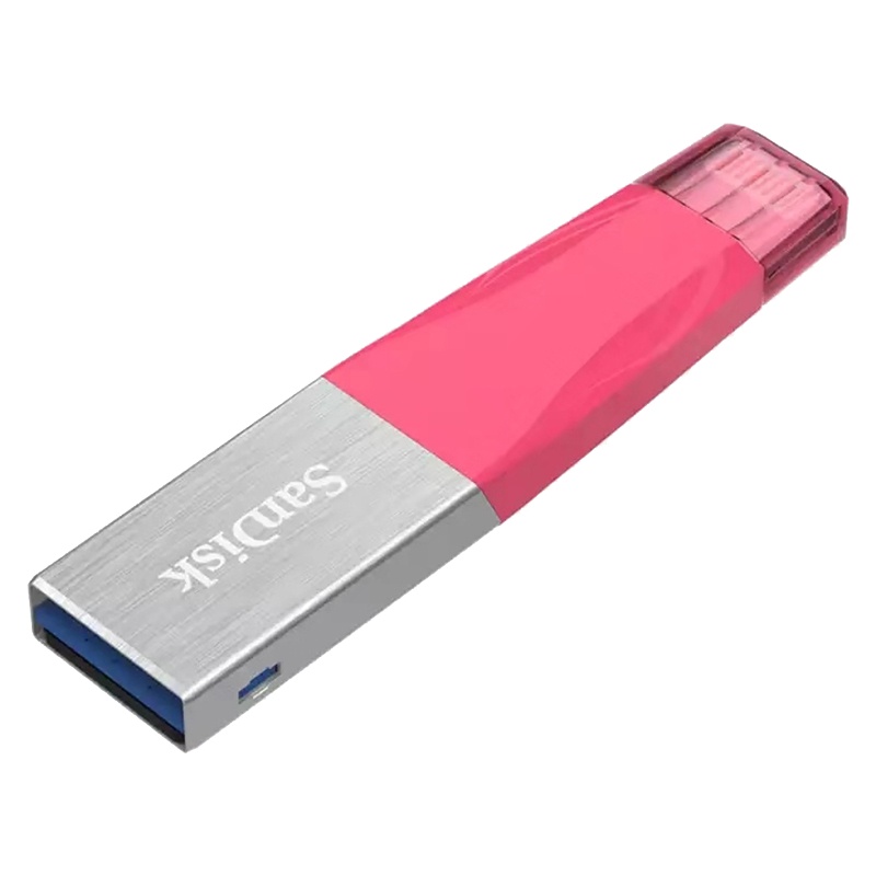 [免邮]闪迪(SanDisk)欣享 128GB USB3.0 苹果手机电脑两用U盘 MFI认证 iPhone 优盘 粉色