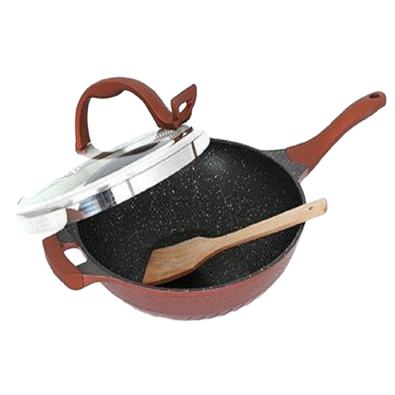 Debo德铂 DEP-351德雷斯33cm旋风聚能炒锅3003合金锅身33CM炒菜锅 单个装