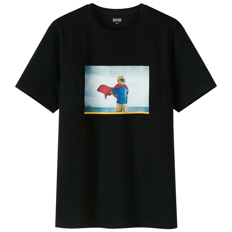 森马夏季纯棉短袖T恤男装人物印花图案体恤学生上衣男潮