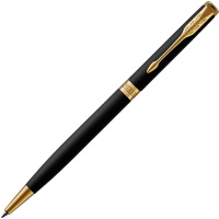 派克(PARKER)新品卓尔磨砂黑杆金夹原子笔
