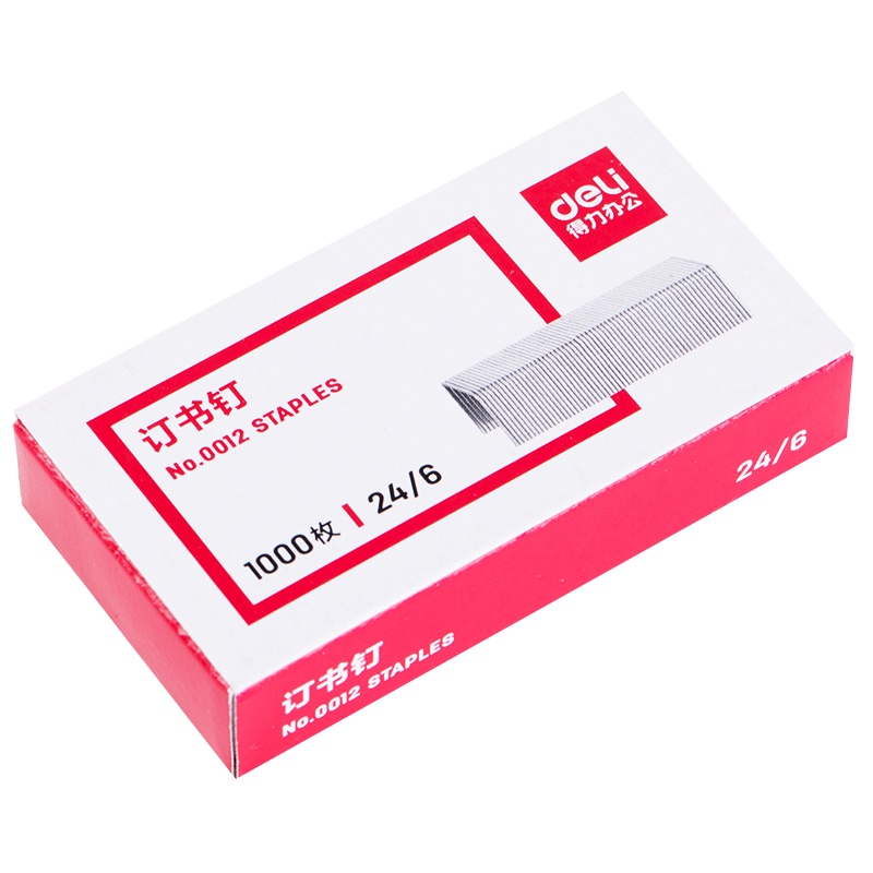 [精选]得力(deli)0012订书针246钉书针高强度12#号钉 可以订25页 10盒装