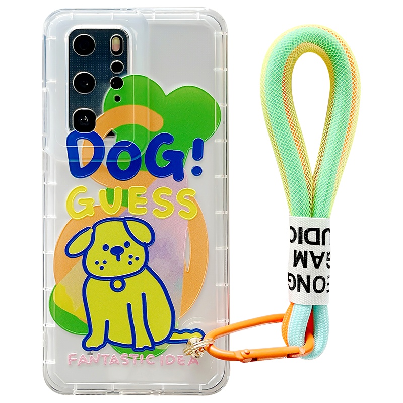 ASPOR 精孔卡通透明TPU手机壳华为系列mate30/40/Pro/P40可爱创意设计荧光时尚夏日清新单品