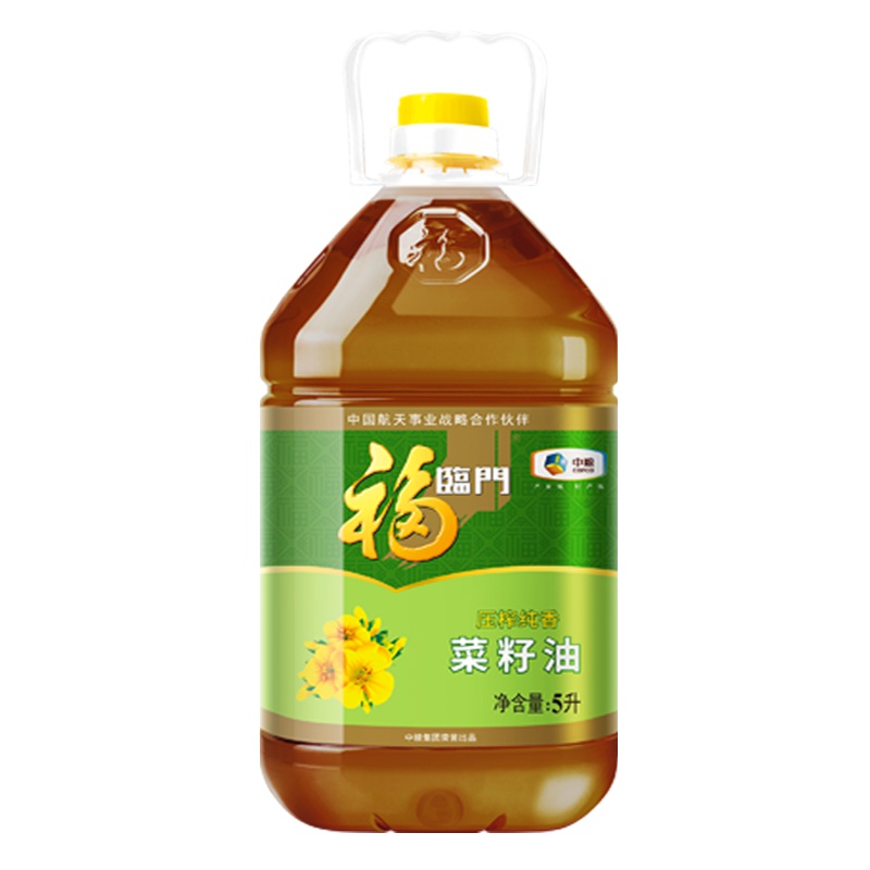 【福临门】食用油 油 压榨纯香 菜籽油5L/桶 中粮出品 粮油三级