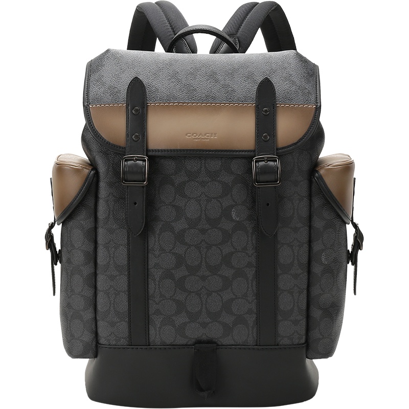 COACH 蔻驰 男士涂层帆布配皮/织物双肩背包 C1059