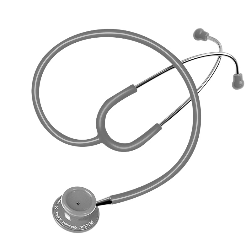 Spirit听诊器医用专业进口单双面轻巧听筒血压胎心儿童成人 史必锐轻双灰色