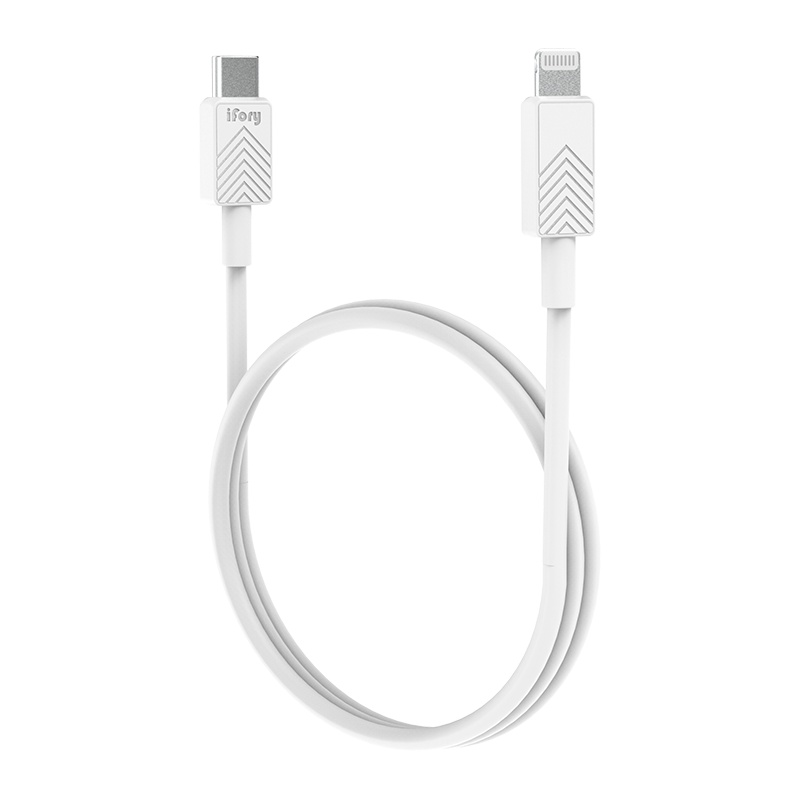 安福瑞ifory MFi认证iphone11pro/xs/7/8快充适用苹果TPE数据线苹果PD快充线 白色0.3米