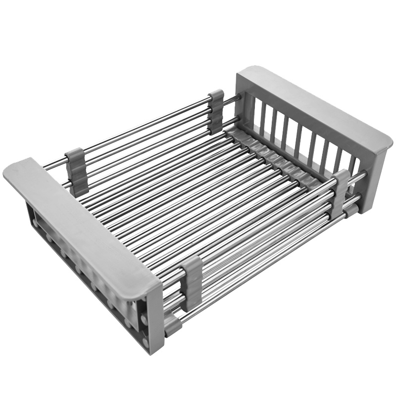 厨房水槽不锈钢沥水篮洗碗池可伸缩洗菜盆沥水架水池滤水篮