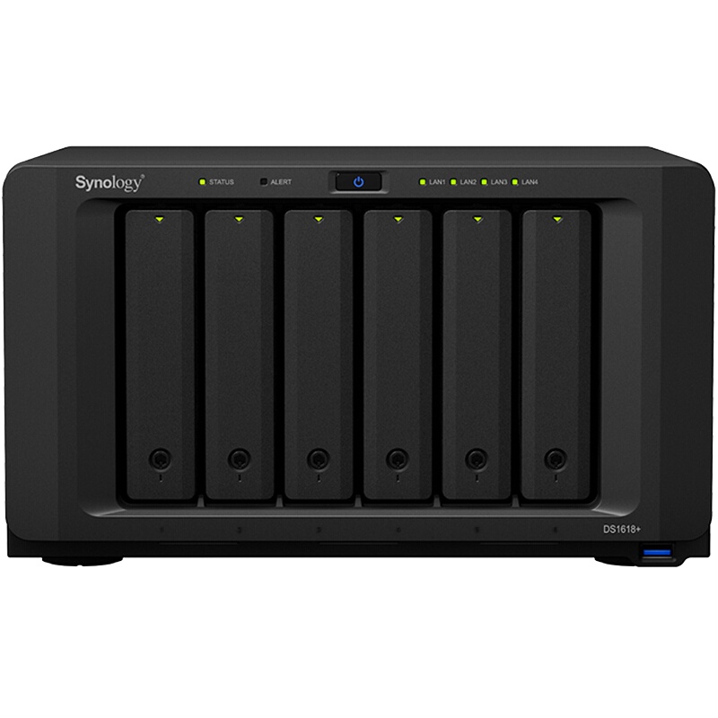 群晖(Synology)DS1618+ 6盘位NAS网络存储服务器 (无内置硬盘 )不规则体SATA接端口支持NAS盘红