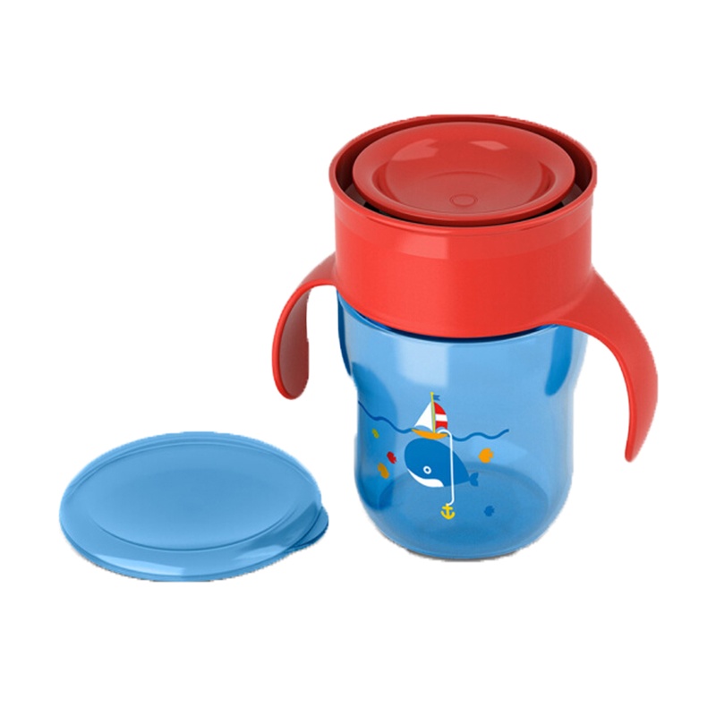 飞利浦 AVENT 水杯 新安怡宝宝啜饮杯(红)260ml SCF782/15 印尼进口PP材质 带手柄 12-18月+