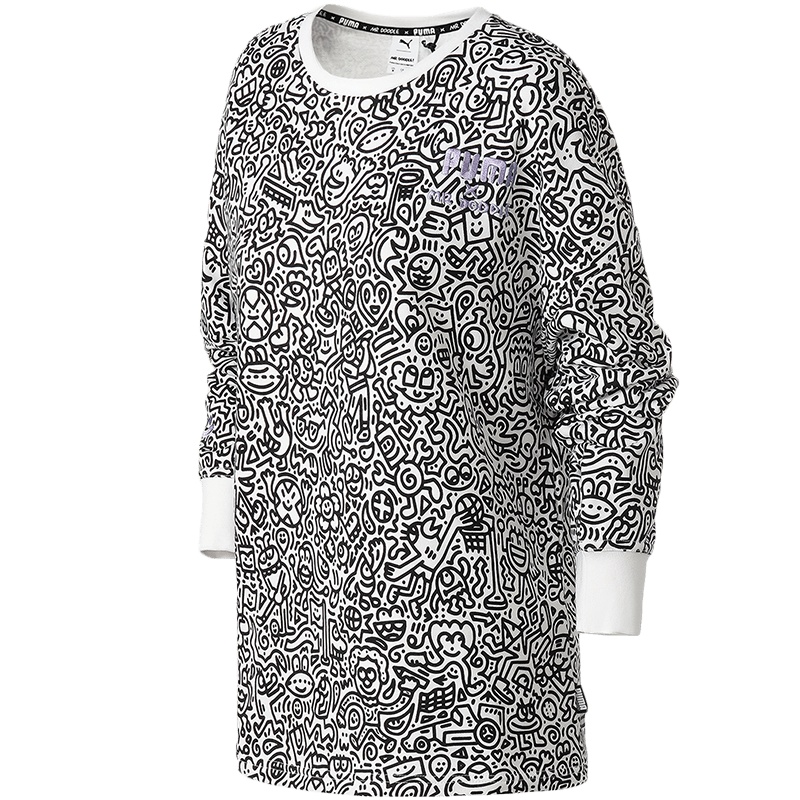 PUMA黑标女装MR DOODLE运动服休闲圆领卫衣598652