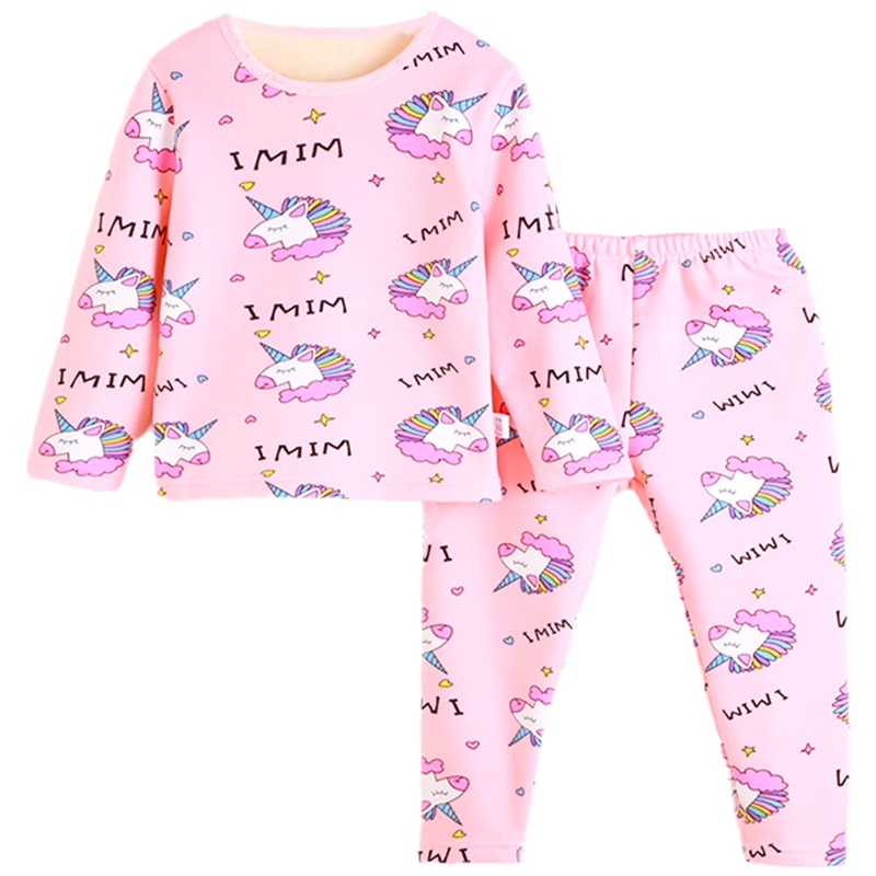 儿童加绒内衣套装保暖衣服婴儿秋冬季装男童女童秋衣秋裤