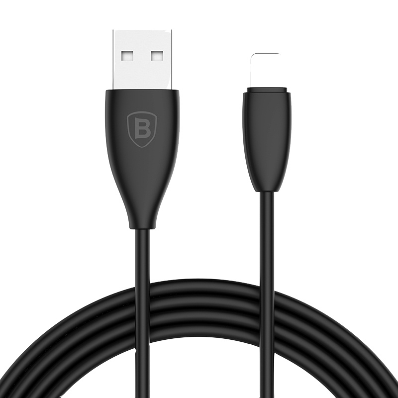 倍思(Baseus)USB2.0苹果数据线快充 iPhone7/6Sp/8/iPAD电源线 1.2米 黑色