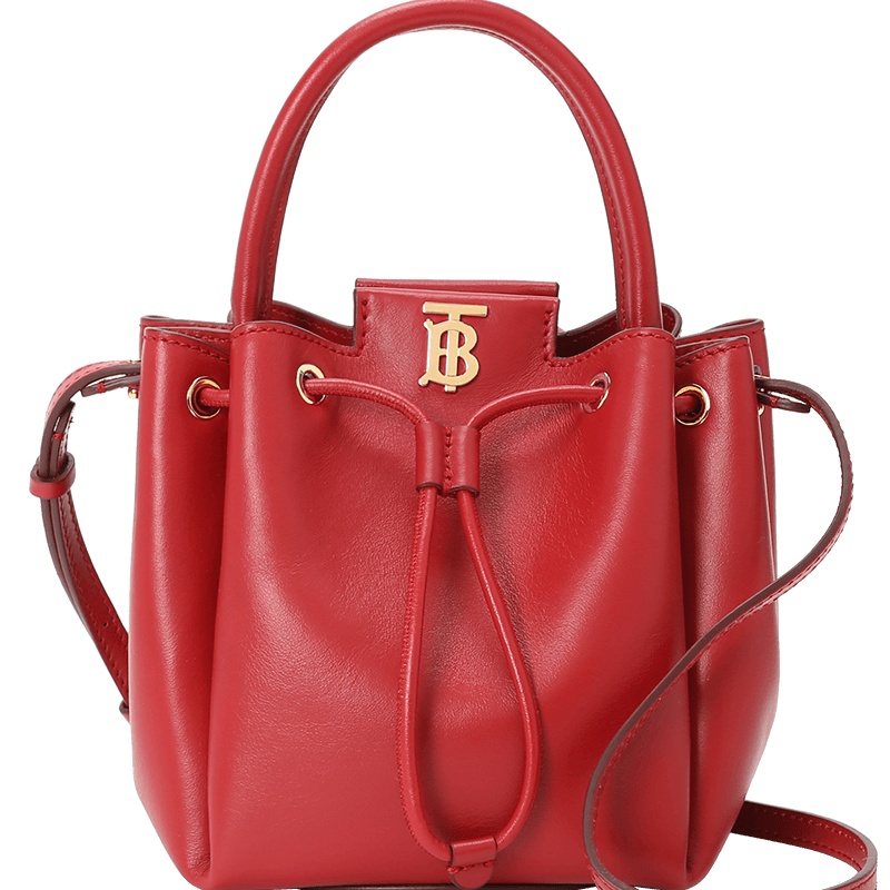 预订 BURBERRY 博柏利 TB专属标识图案皮革水桶包 手提包 斜挎包8026595 金扣