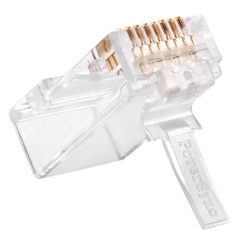 包尔星克 PRC6T-50 六类水晶头 50个 透明白色