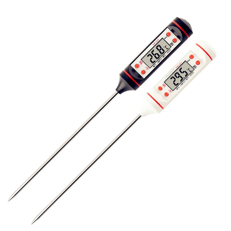 规格[ -50℃~300℃ 黑/白 10个装]食品食物笔式温度计 探针式电子数显液体烧烤烘焙油温计