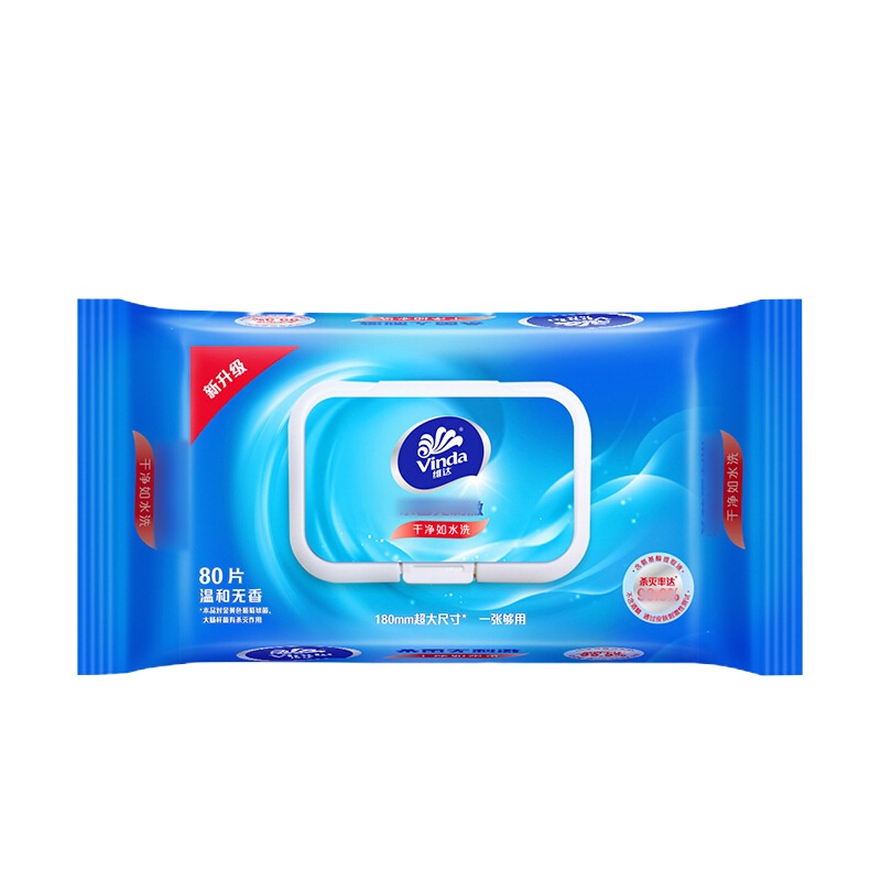 维达 杀菌无刺激湿巾 VW1028 200*180*80片*12包/箱（整箱销售）