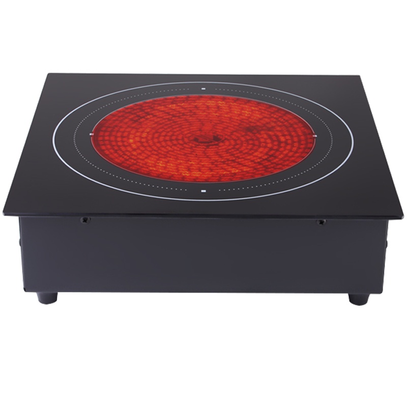 商用2800W大功率火锅电陶炉方型形砂锅陶瓷石锅光波炉320*320黑微晶板非电磁台式嵌入式两用