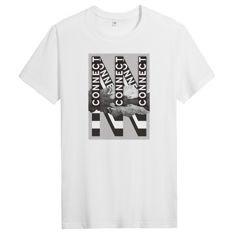 夏季男士修身圆领纯棉短袖T恤潮流半袖体恤衣服男装T DT11498