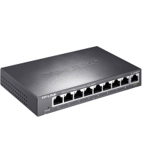 TP-LINK TL-SG1210PE 8口千兆POE交换机 1千兆口+1千兆光纤口