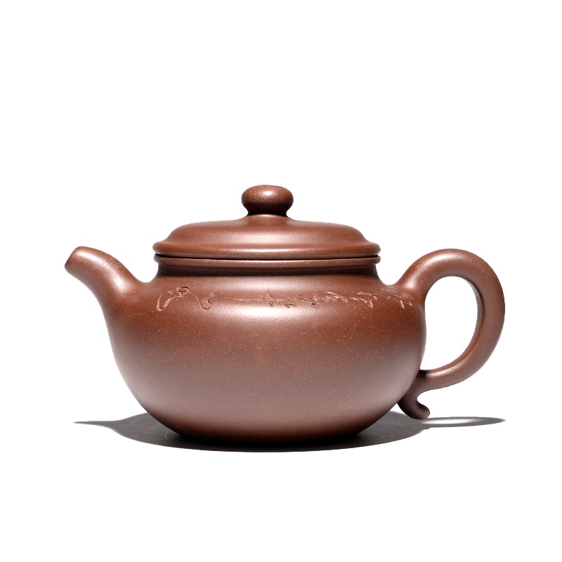子冶380cc大亨仿古原矿老紫泥宜兴紫砂壶名家纯全手工正品茶具(刻字款)