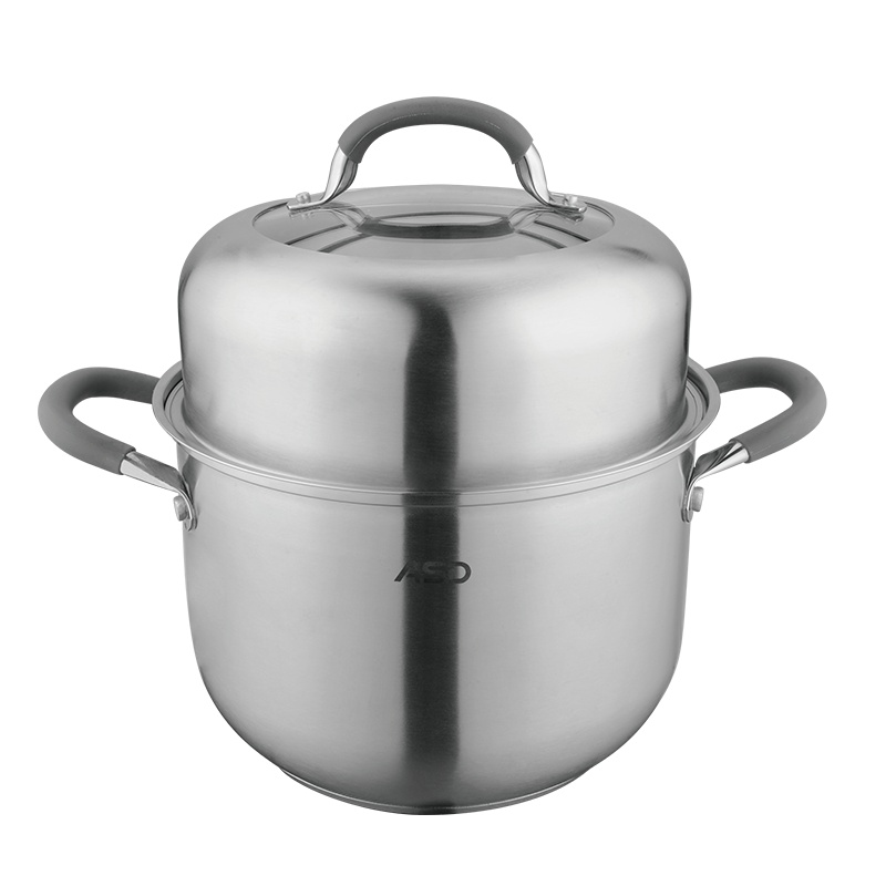 ASD/爱仕达家用汤蒸锅QL1522Y加厚复底304不锈钢加蒸煮两用锅