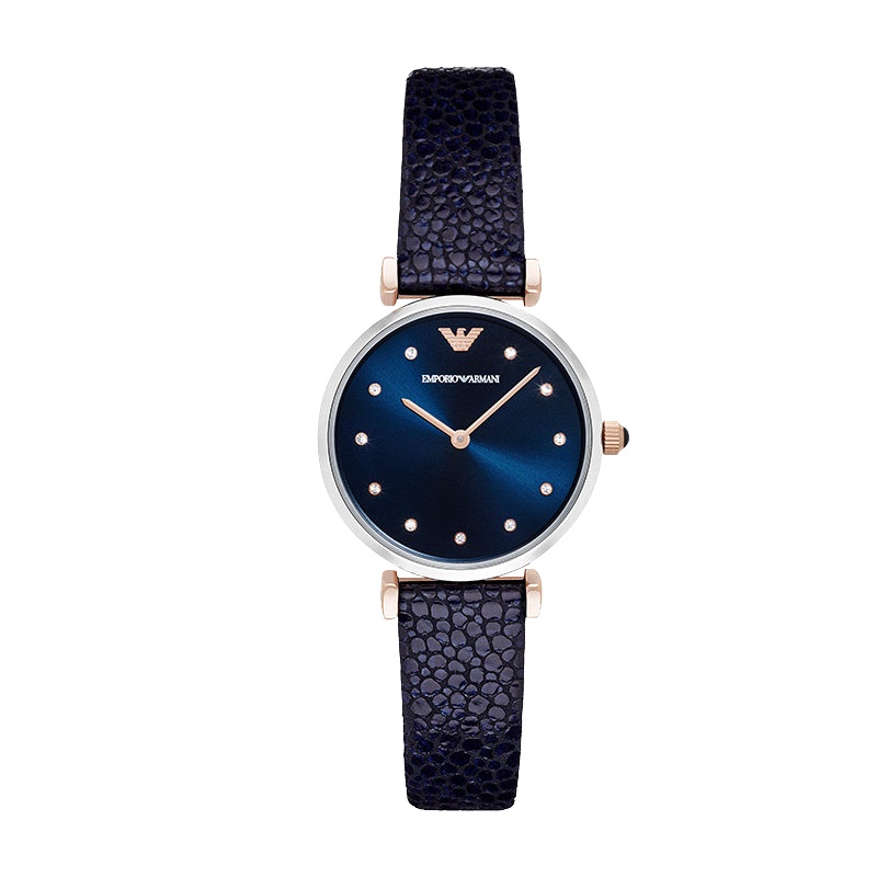 阿玛尼(EMPORIO.ARMANI)手表 皮质表带经典时尚休闲石英表女士腕表 气质款AR1989
