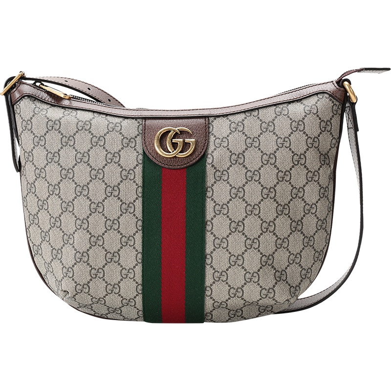 GUCCI 古驰 女士 Ophidia系列人造帆布仿古做旧手提单肩斜挎包小号 598125 9IK3T