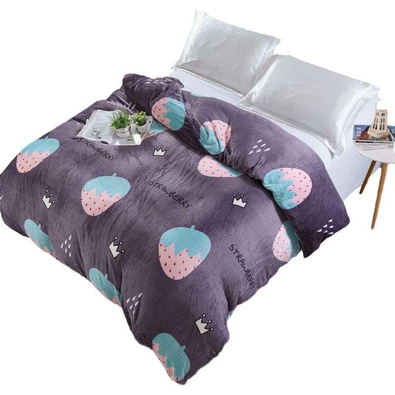 绘窝(HuiWo)家纺 法兰绒床上用品单品 被套