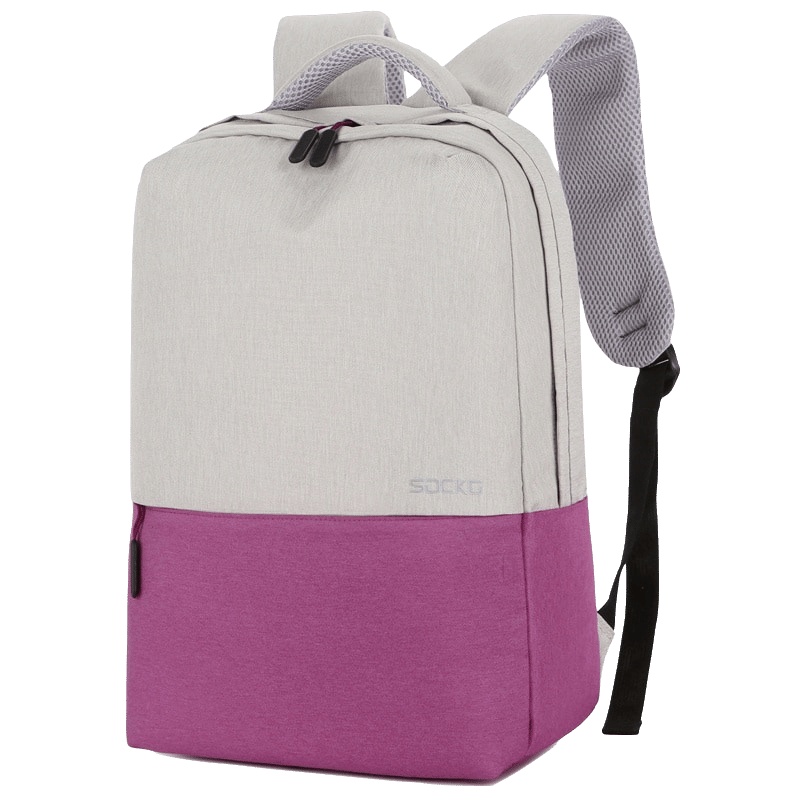 圣兰戈(SOCKO)双肩包笔记本电脑包15.6寸14寸女适用联想小新Air小米苹果华为戴尔惠普时尚简约手提学生书包男背包