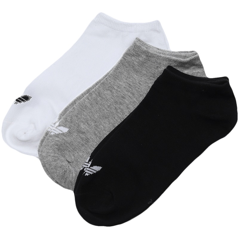 adidas阿迪达斯三叶草男袜三双装运动袜休闲袜子FM0676
