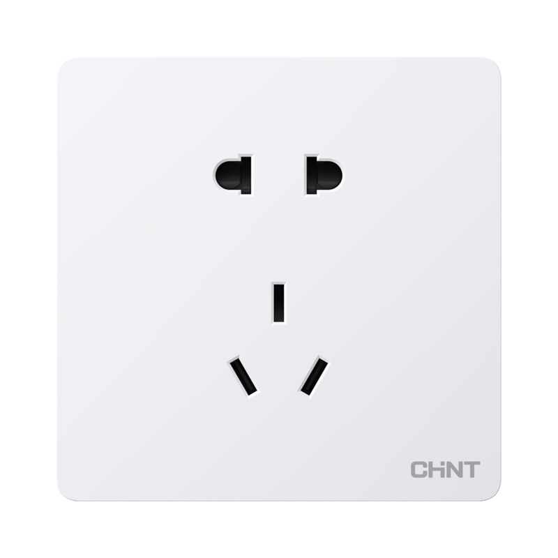 正泰86型开关插座面板多孔一开单双控五孔usb插座带开关6C五孔十只装