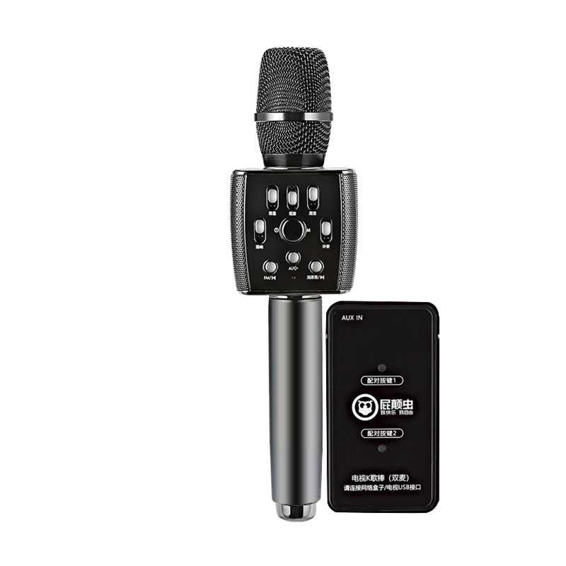 屁颠虫(HIFIERX37手机 电视无线K歌 一体便携掌上KTV家用电视k歌神器(X37旗舰版黑色+电视棒)3.5接口