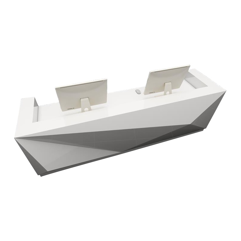 质凡烤漆前台接待台简约现代公司办公接待服务台