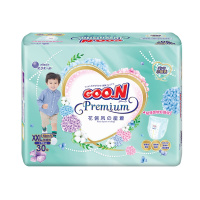 大王GOO.N 花信风拉拉裤双加大码XXL30片(13-25kg) 婴儿尿不湿 宝宝学步裤爬行裤 轻薄透气 持久干爽