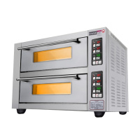 乐创(lecon) 大型披萨烤箱商用烤炉箱蛋糕面包月饼电烘烤箱机烘炉焗炉电烤箱 两层两盘烤箱220V